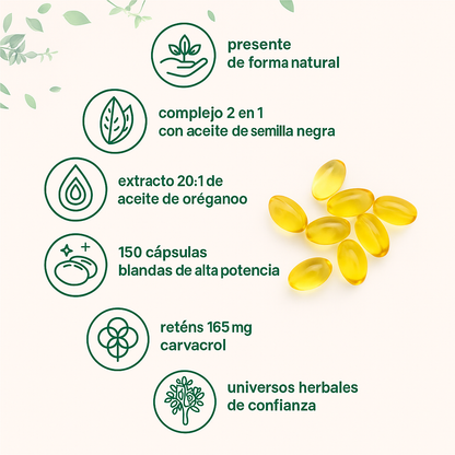 ACEITE DE OREGANO FORMULA 100% NATURAL 90 CAPSULAS - ORIGINAL
