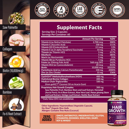 HAIR GROWTH ADVANCED X120 Capsulas